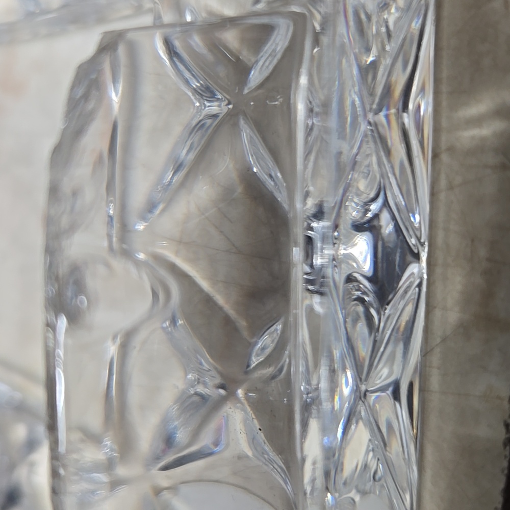 Lenox Clear Crystal Picture Frame Pair with Geometric Bevel - Picture 5 of 6